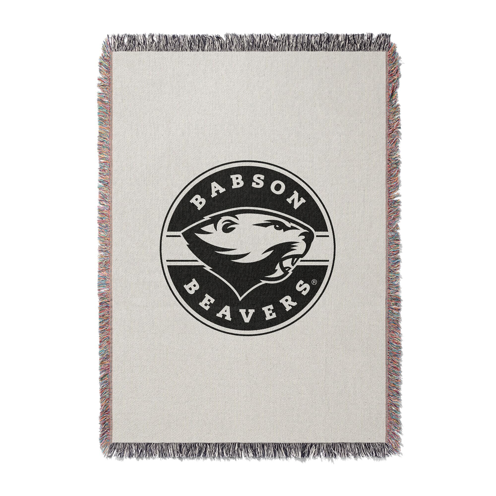 Chad & Jake - Babson Beavers Woven Blanket - White