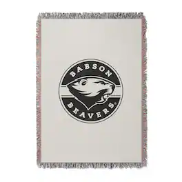 Chad & Jake - Babson Beavers Woven Blanket - White