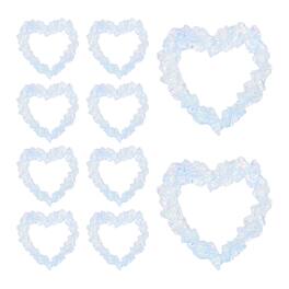 Unique Bargains - 10pcs Mini Vintage Picture Frames, 2in Resin Glow-in-dark Glitter Diamond Tiny Photo Frame for DIY - Light Blue