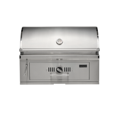 Front. Coyote Outdoor Living - Charcoal Grill - Stainless Steel.