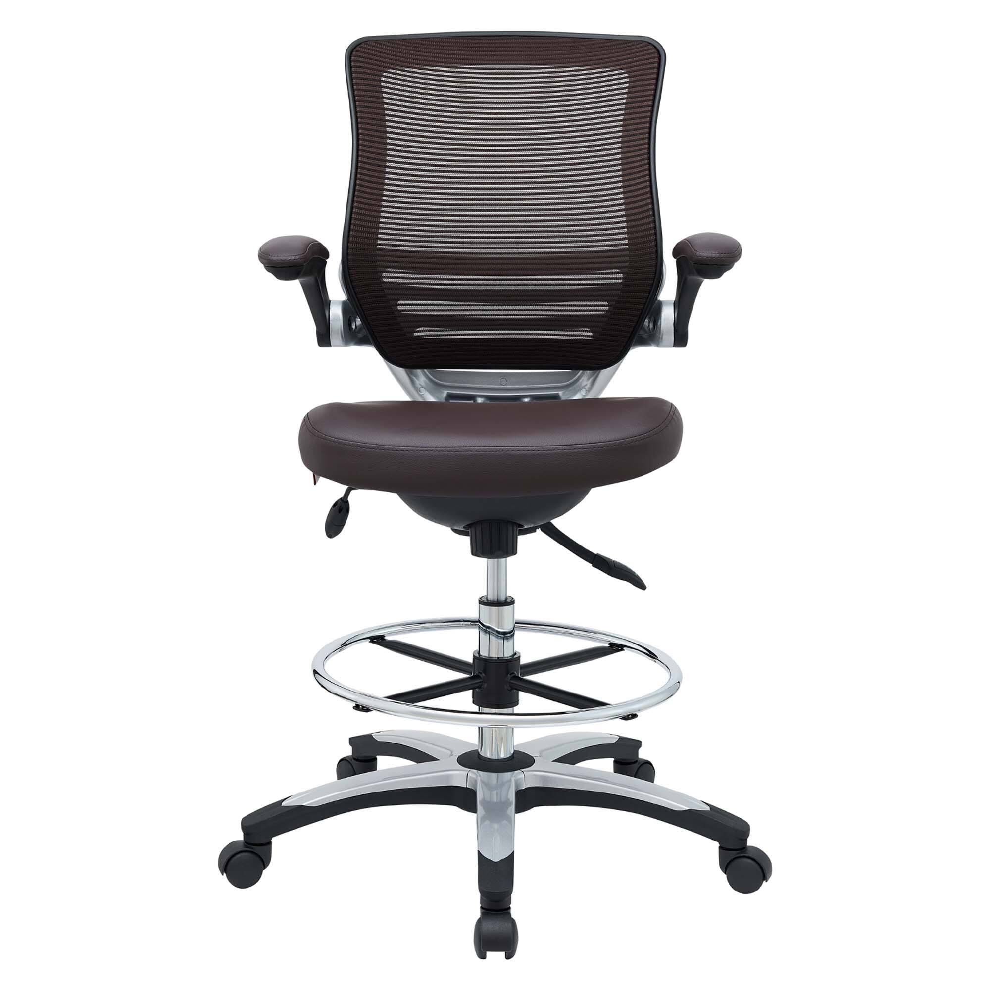 Alt View 4. Modway - Edge Drafting Chair by Modway - Brown.