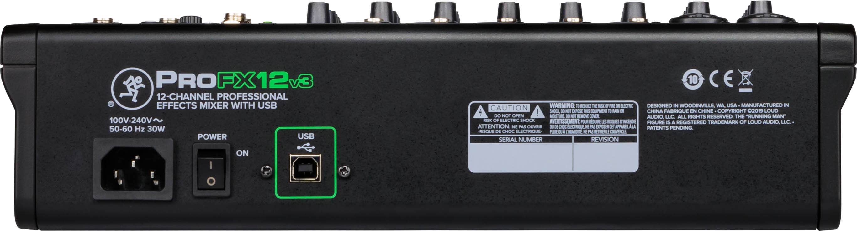 Alt View 12. Mackie - ProFX12v3 Professional Effects Mixer with USB - Black.