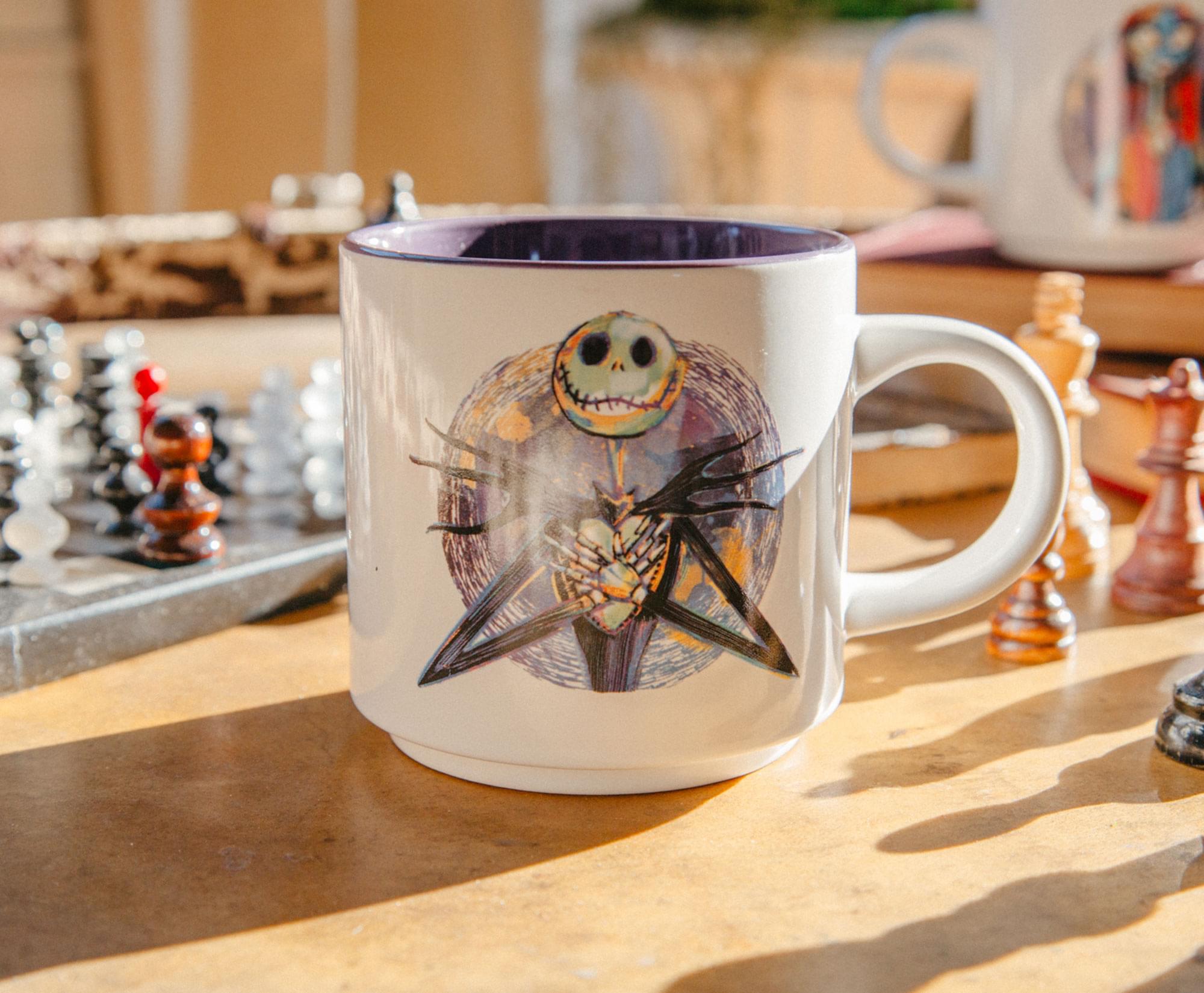 Alt View 10. Disney - Disney Nightmare Before Christmas Splatter Characters Ceramic Stacking Mug Set - Purple.