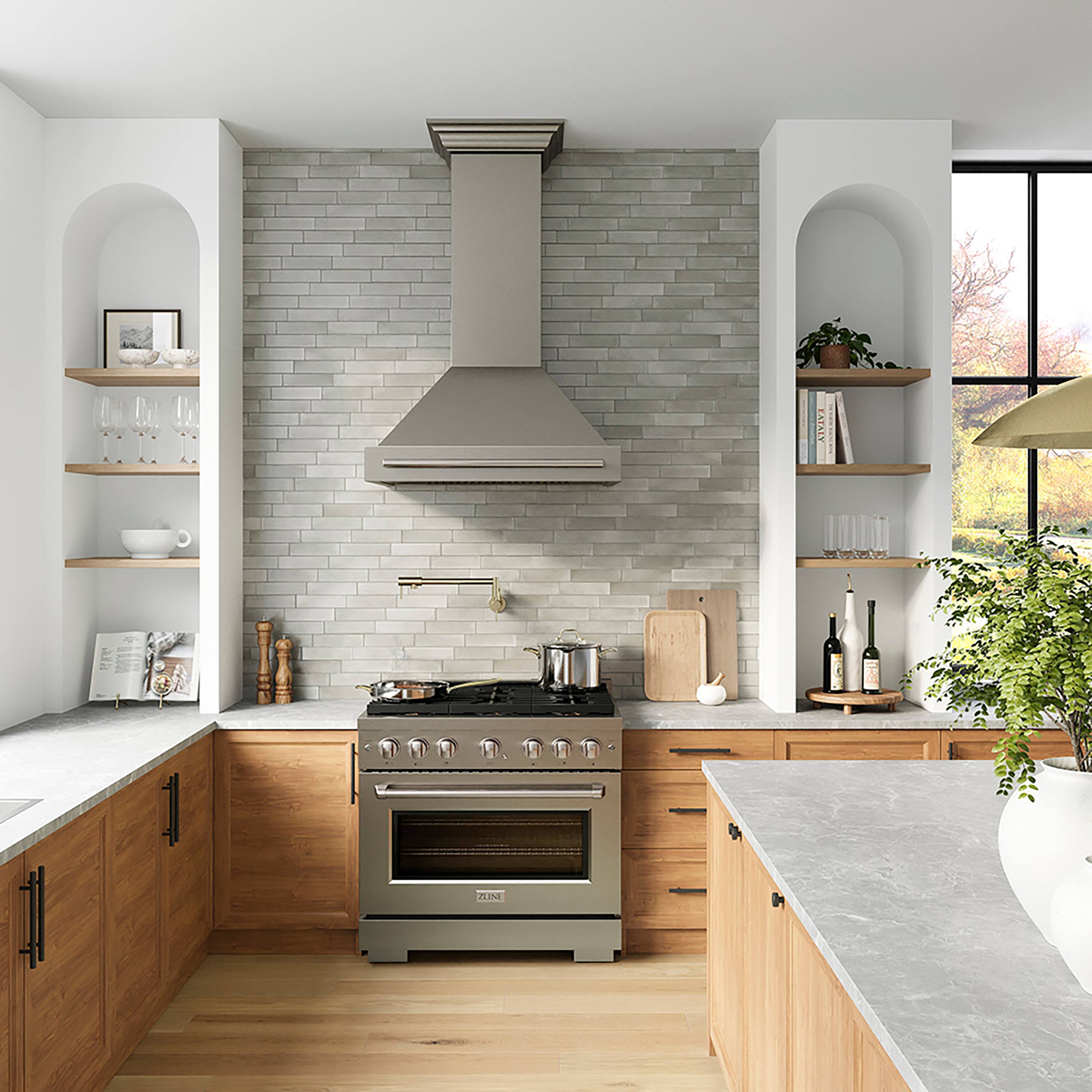 Alt View 9. ZLINE - ZLINE 36 in. Paramount Gas Range with 6 Burner DuoPro Cooktop and Gas Oven in Stainless Steel (PSGR36) - Stainless Steel.