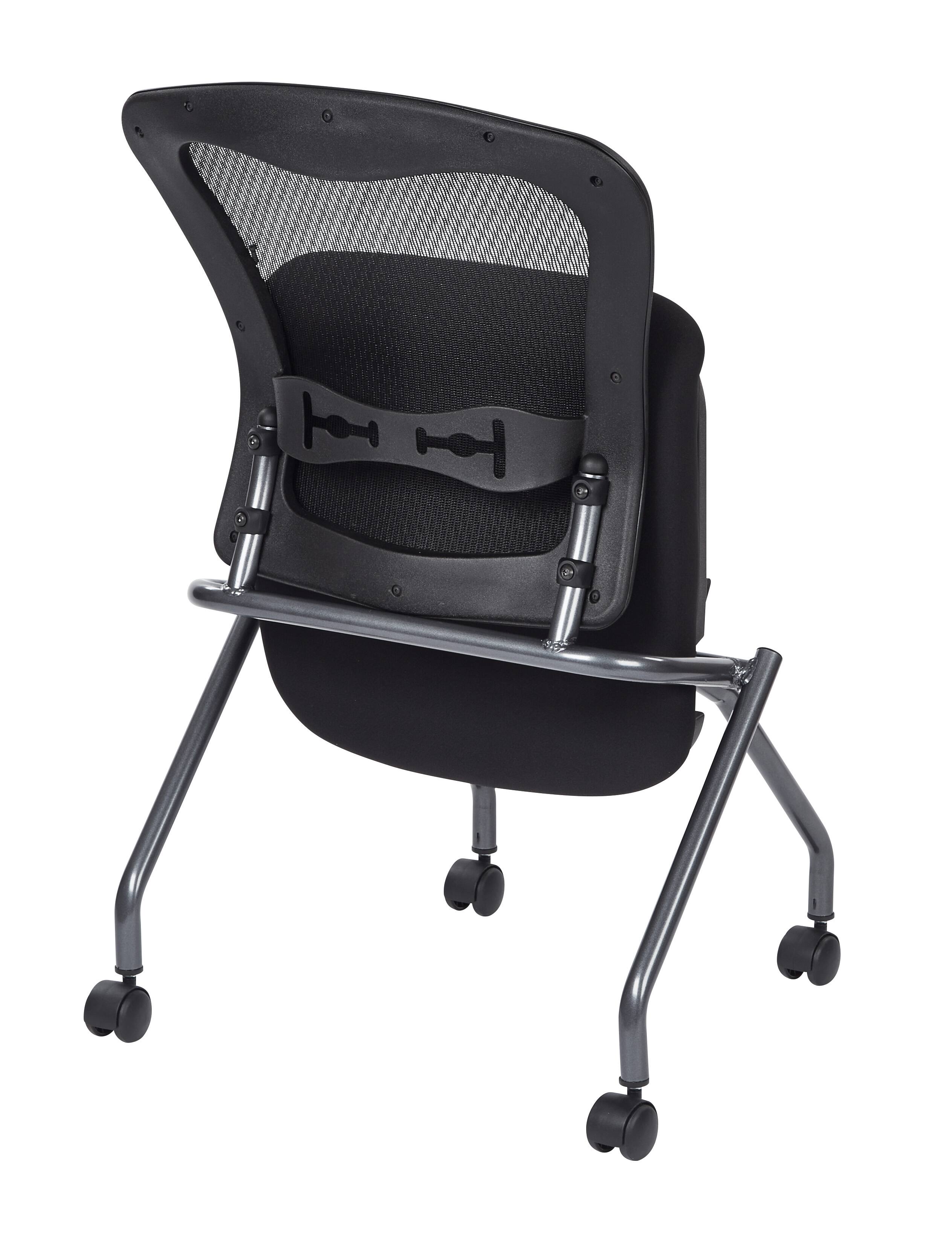 Alt View 2. Office Star Products - Soft-Flex Frame Folding/Nesting Office Visitor Chair - Coal.
