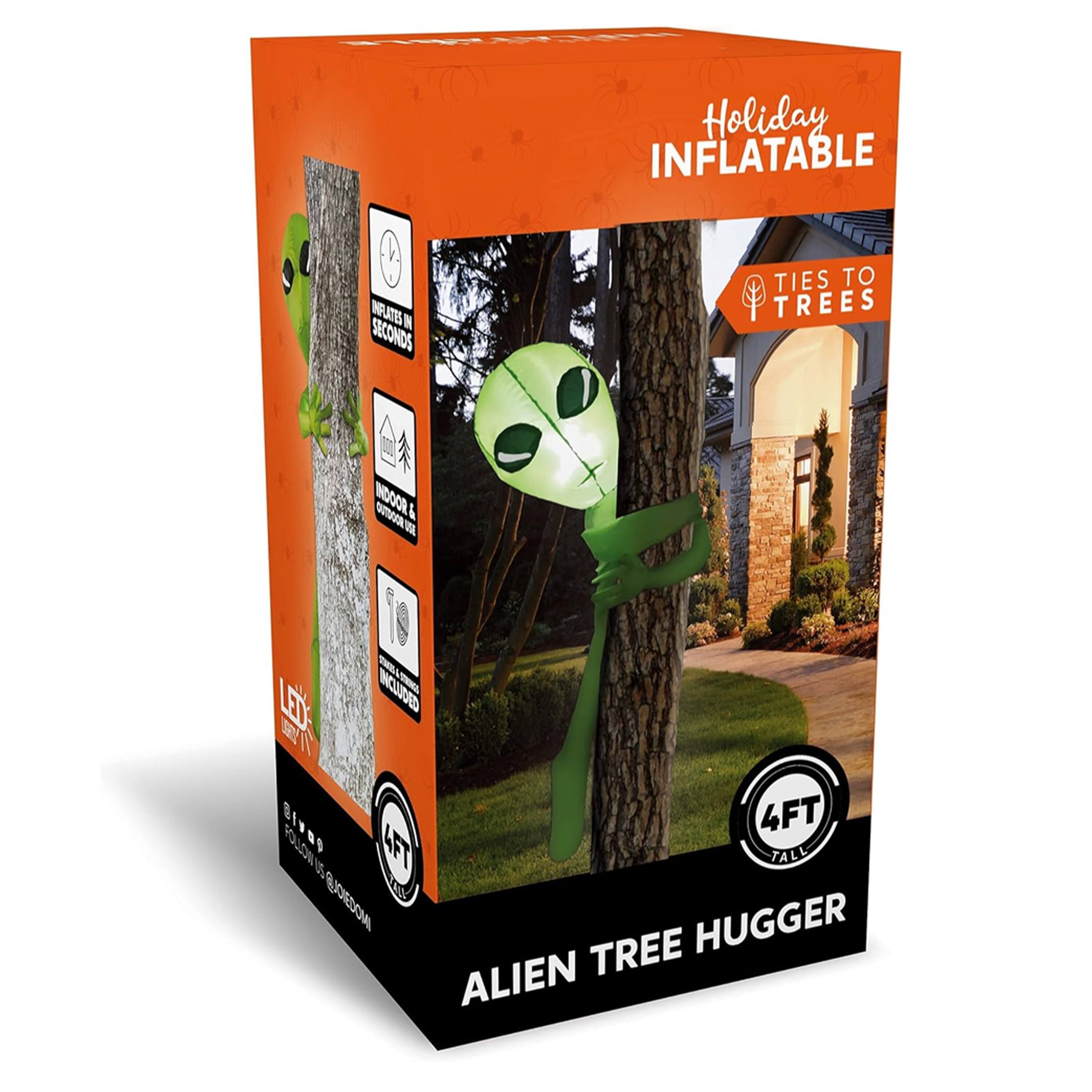 Holiday INFLATABLE  
TIES TO TREES  
ALIEN TREE HUGGER  
4FT TALL  
INCLUDED: LED LIGHTS