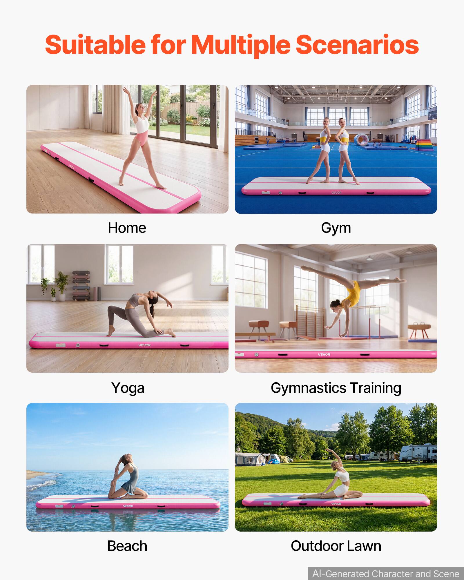 Suitable for Multiple Scenarios

Home Gym VEUCO VEUCO Yoga Gymnastics Training

Beach Outdoor Lawn

AI-Generated Character and Scene
