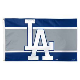 WinCraft - Los Angeles Dodgers 3' x 5' Horizontal Stripe Deluxe Single-Sided Flag - Multicolor