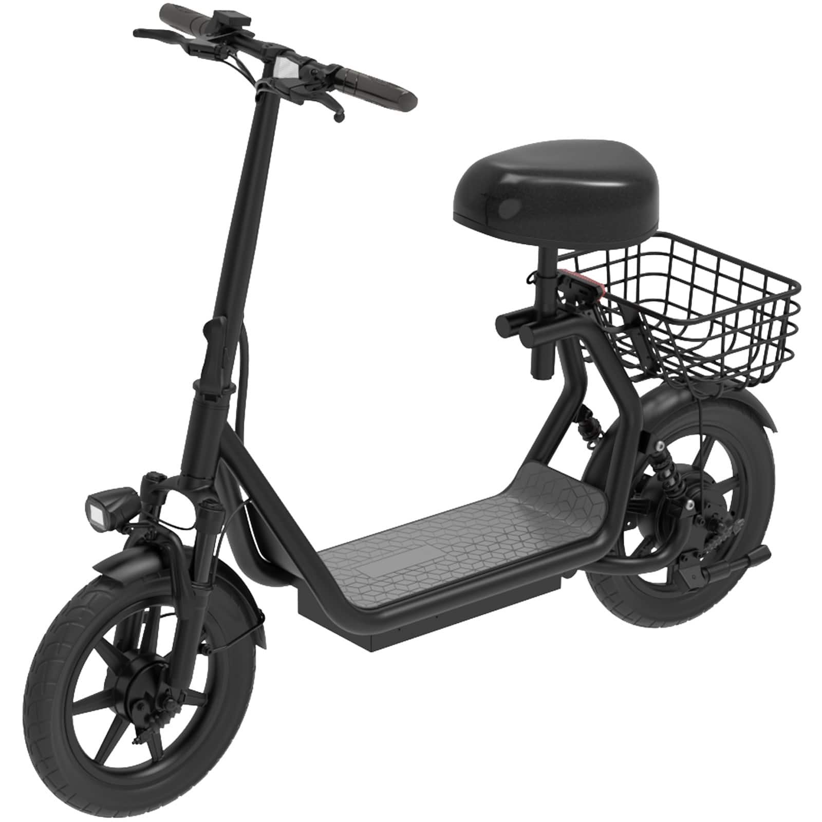 Angle. HiBoy - U2 Electric Scooter with Seat w/ 25 mi Max Operating Range & 20 mph Max Speed - Black.