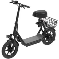 HiBoy - U2 Electric Scooter with Seat w/ 25 mi Max Operating Range & 20 mph Max Speed - Black - Angle_Zoom