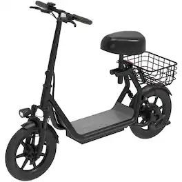 HiBoy - U2 Electric Scooter with Seat w/ 25 mi Max Operating Range & 20 mph Max Speed - Black