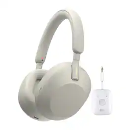 Sony - WH-1000XM5 Wireless Noise Canceling Over-Ear Headphones Bundle - Silver