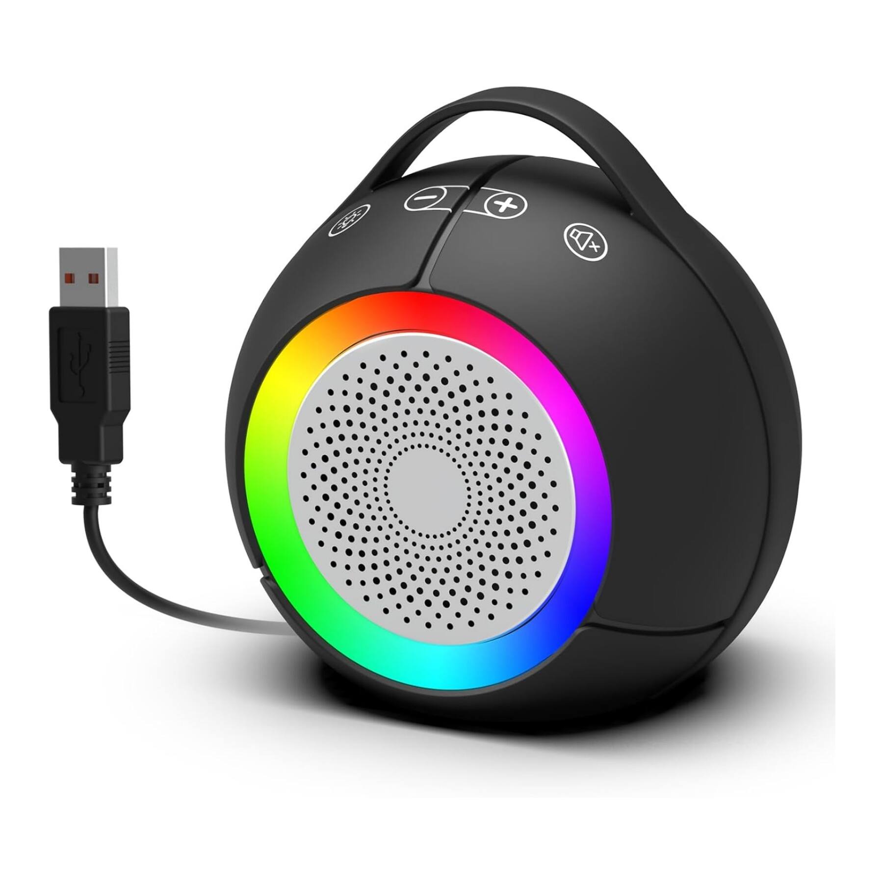 Front. Dazzed Corner - USB Computer Speakers for Desktop PC,Laptop Speakers - Black.