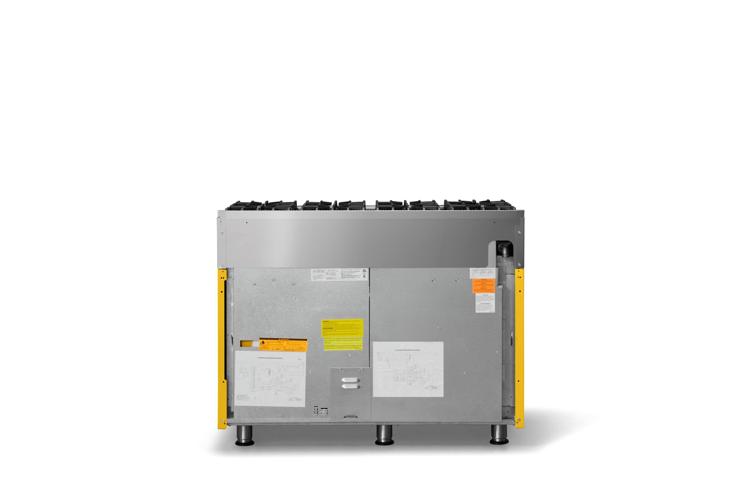 Back. Viking - 48"W. 8 Burner Pro 5 Series 7.3Cu. Ft. Freestanding Sealed LP Dual Fuel Convection Range/Griddle - Daffodil - Daffodil.