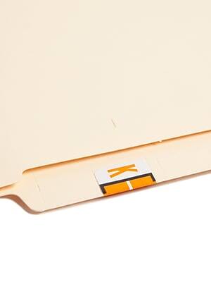 Alt View 2. Smead - BCCR Labels File Folder Label, K, Light Orange, 500 Labels/Pack - Orange.
