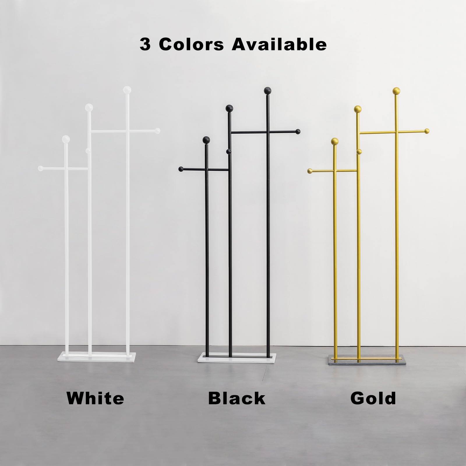 3 Colors Available

White  
Black  
Gold