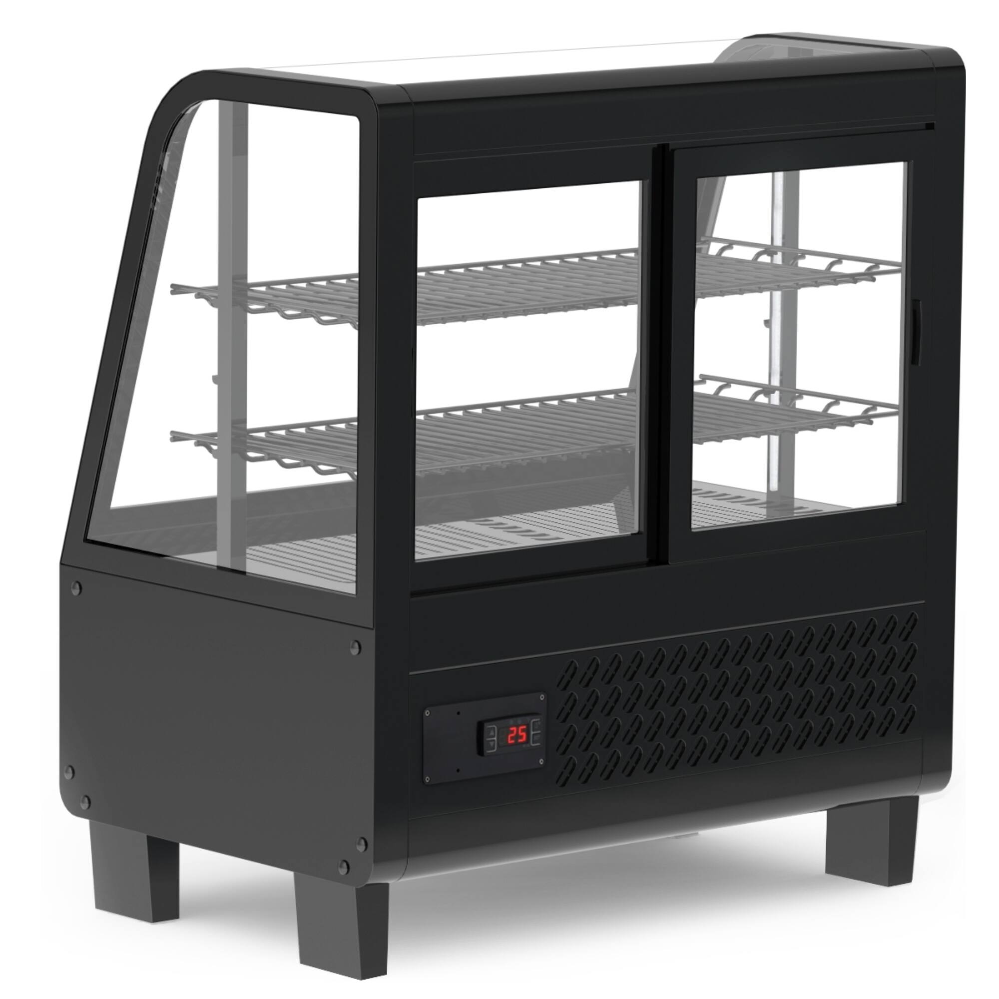 Left. Koolmore - 27 in. Countertop Display Refrigerator - 3.6 Cu Ft. CDC-3C-BK - Black.