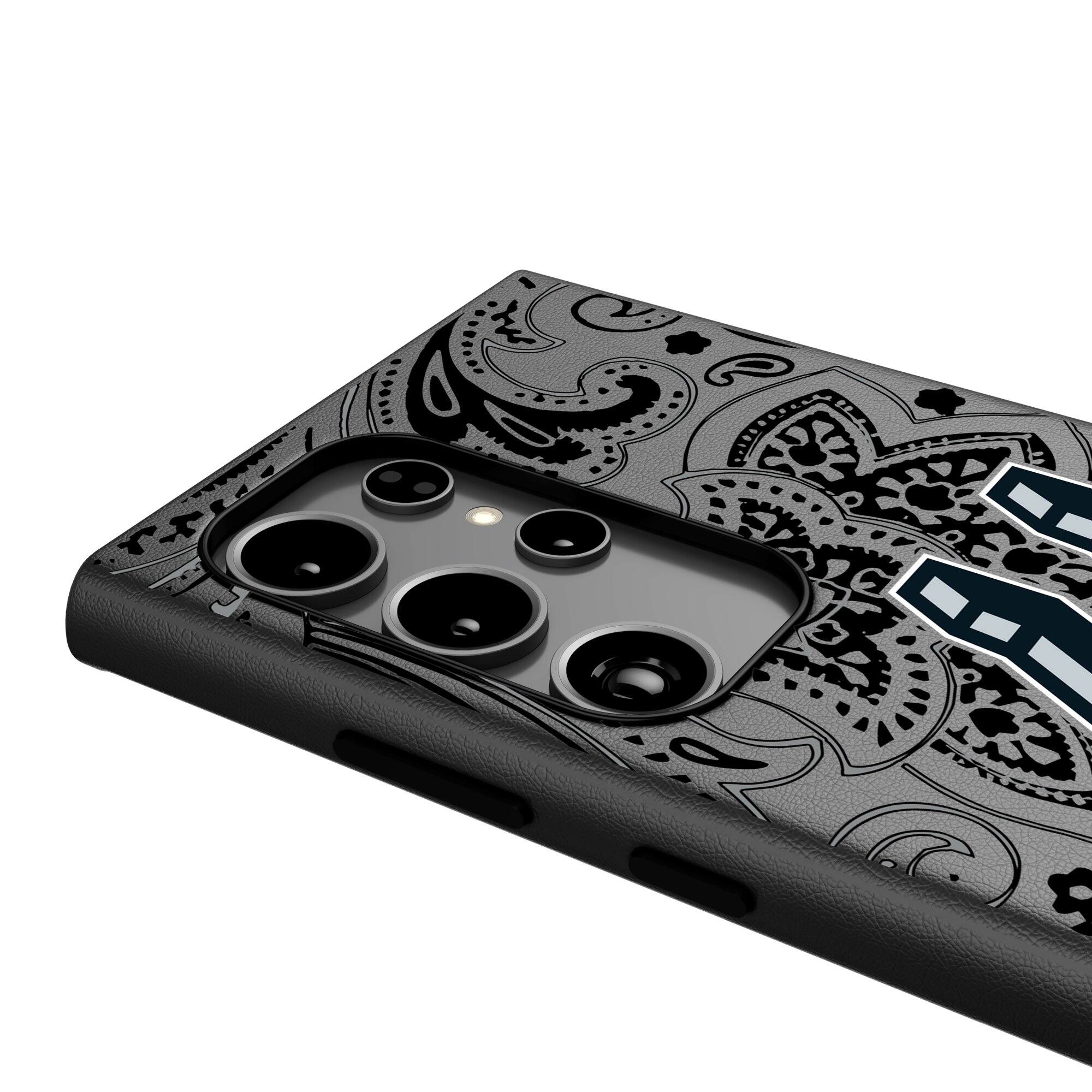 Alt View 3. Keyscaper - San Antonio Spurs Paisley Galaxy Magnetic Bump Case - S24 - Black.