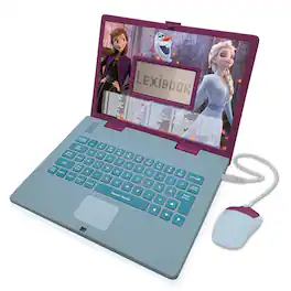 Lexibook - Disney Frozen Bilingual Talking Educational Laptop – 124 Activities