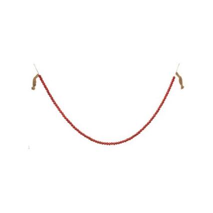 Front. Ganz - Ganz Oversized Red Wood Beaded Garland Strand 80 Inches Long - Red.
