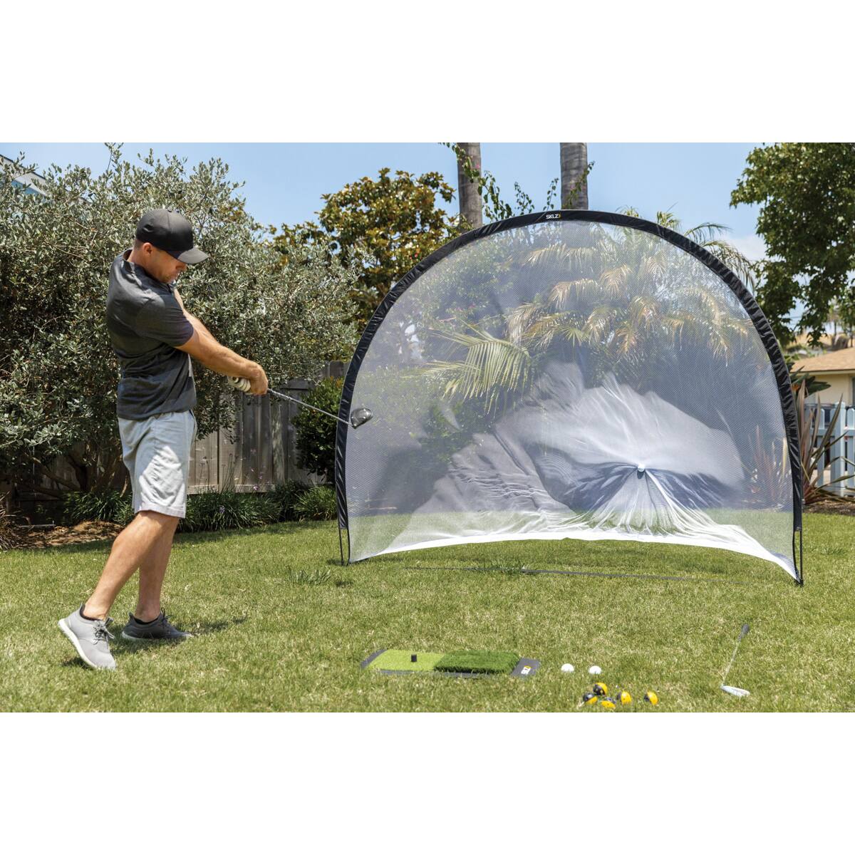 Alt View 3. SKLZ - SKLZ Home Golf Driving Range Kit - White/Yellow/Green.