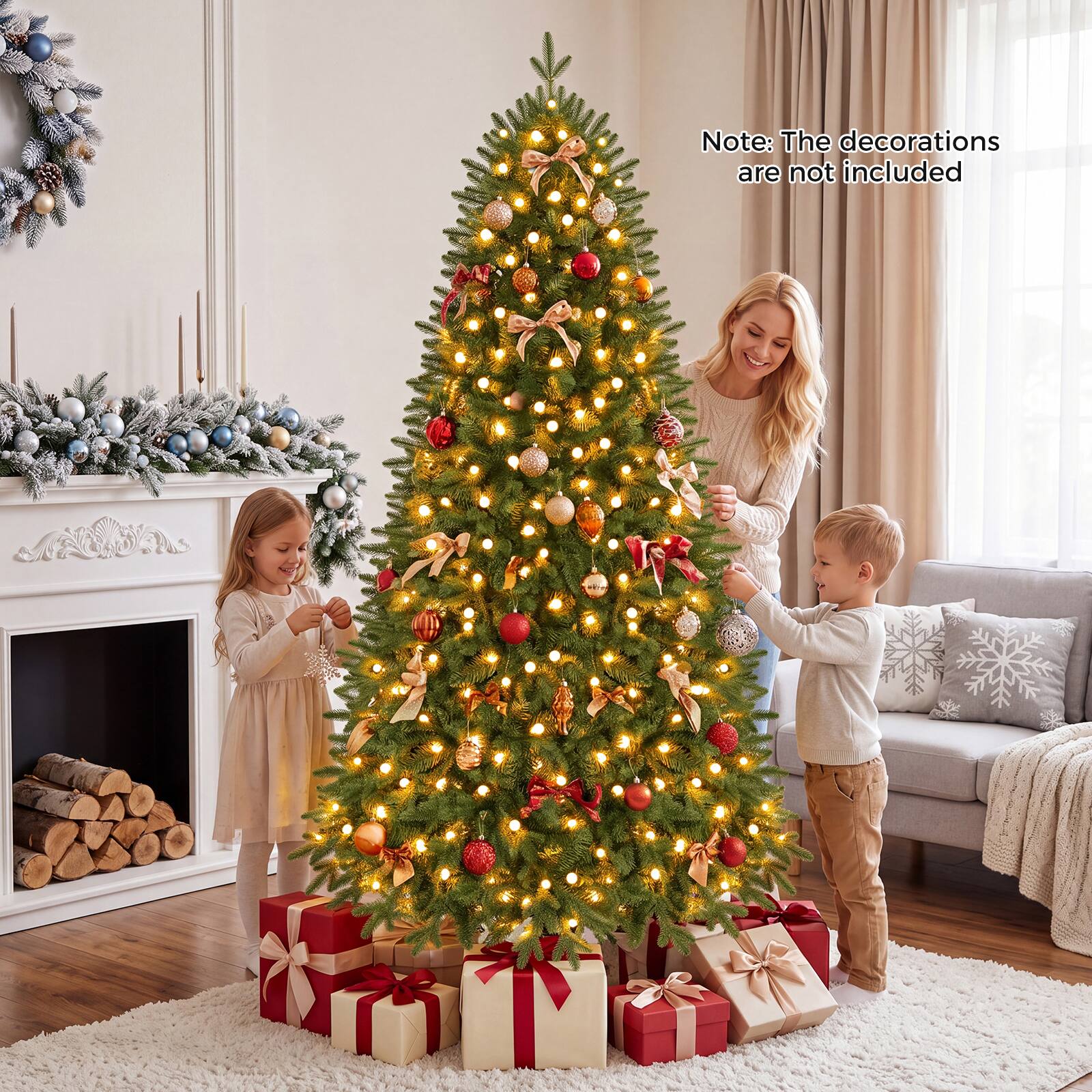 Note: The decorations are not included