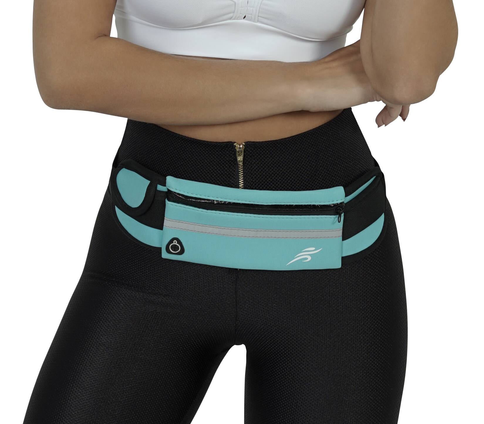 Alt View 5. JupiterGear - Sports Running Belt and Travel Fanny Pack for Jogging, Cycling and Outdoors with Water Resistant Pockets - Sky Blue.