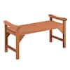 Front. Costway - Costway 1 PCS Solid Wood Backless Garden Bench with Support Handles & Curved Slatted Seat - Natural.
