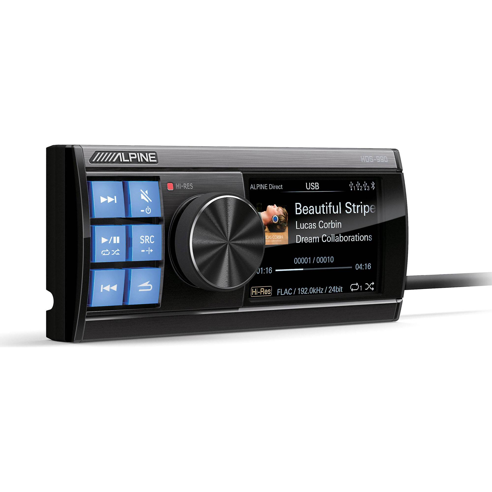 ALPINE HOS-990 HI-RES ALPINE Direct USB U SRC + Beautiful Stripe Lucas Corbin D COMB Dream Collaborations 00001 I 00010 04:16 01:16 Hi-Res FLAC 192.0kHz I 24bit 1 X