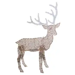 Celebrations - LED Warm White Deer Silhouette 48 in. Yard Decor - Brown | Silver | White