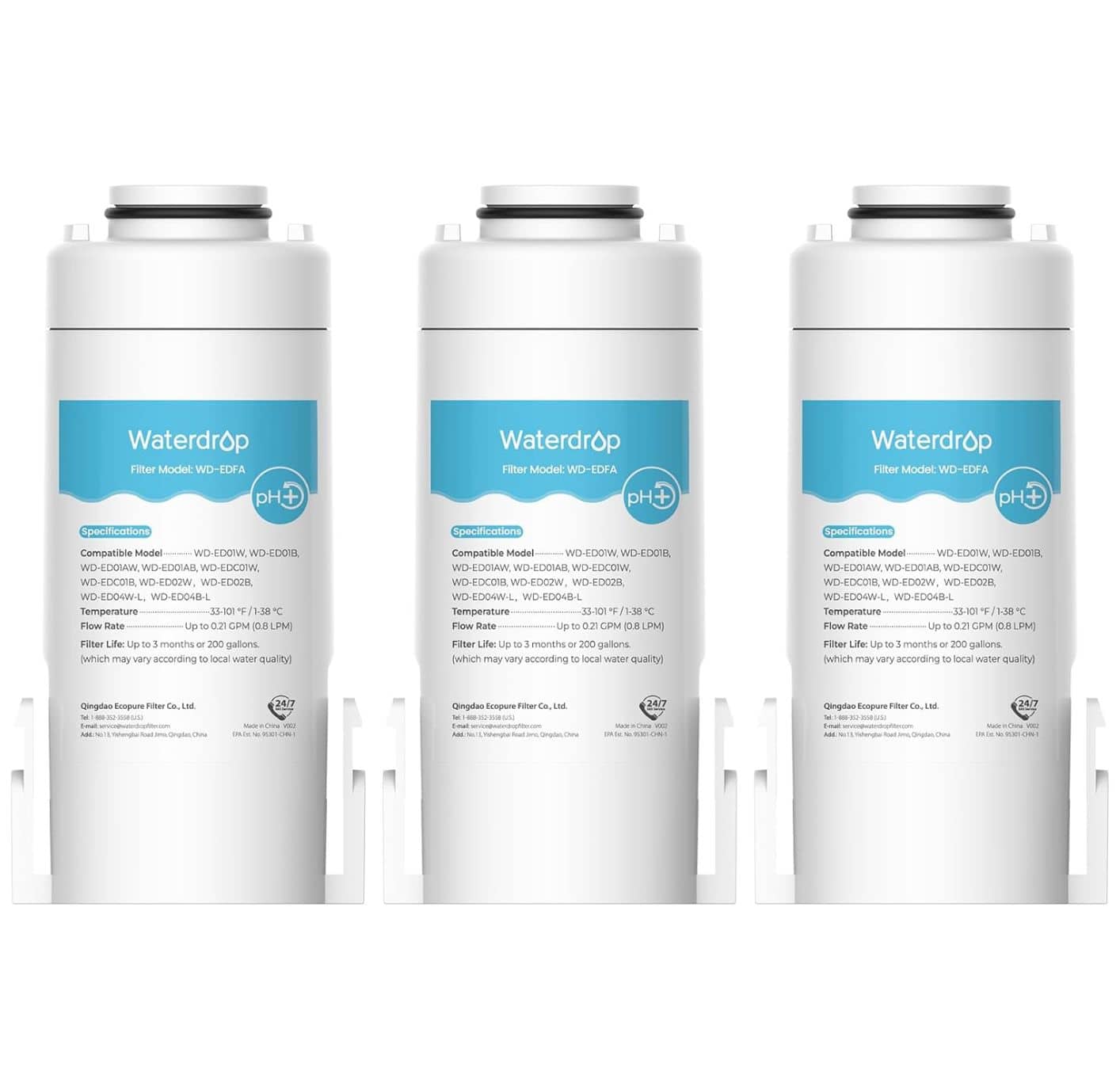 WD-EDFA Alkaline Filters Replacement for Waterdrop Electric Pitcher, Pack of 3 - White price history on PriceWatchPro
