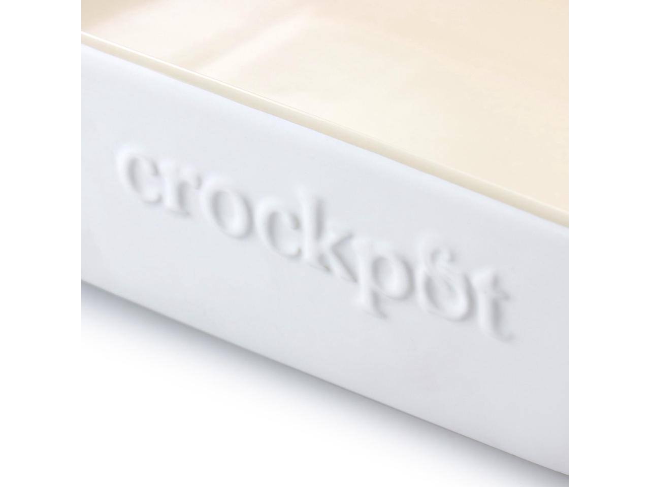 Alt View 3. Crockpot - Crockpot Artisan 4 Quart Rectangular Stoneware Bake Pan in Cream - Cream.