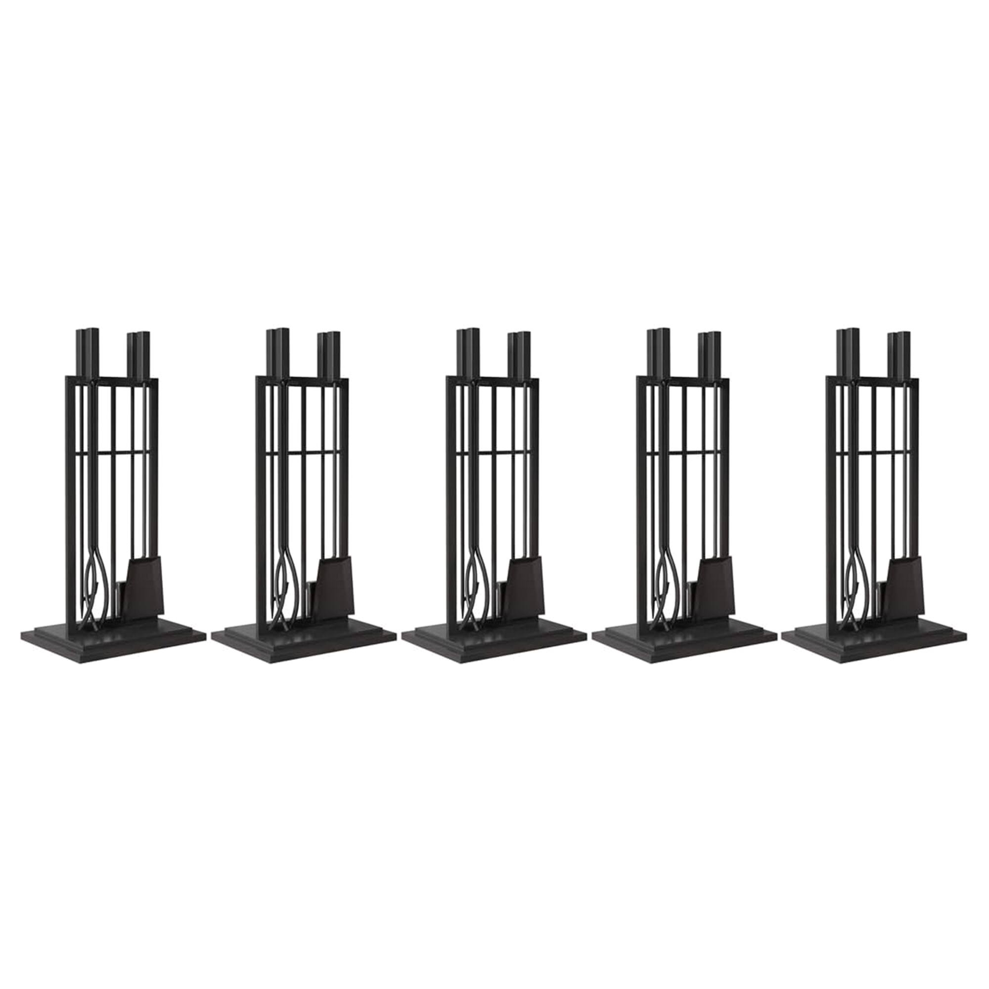 Front. Panacea - Panacea Open Hearth Fireplace Tool Set w/Brush, Shovel, Poker, Tong & Stand - Black.