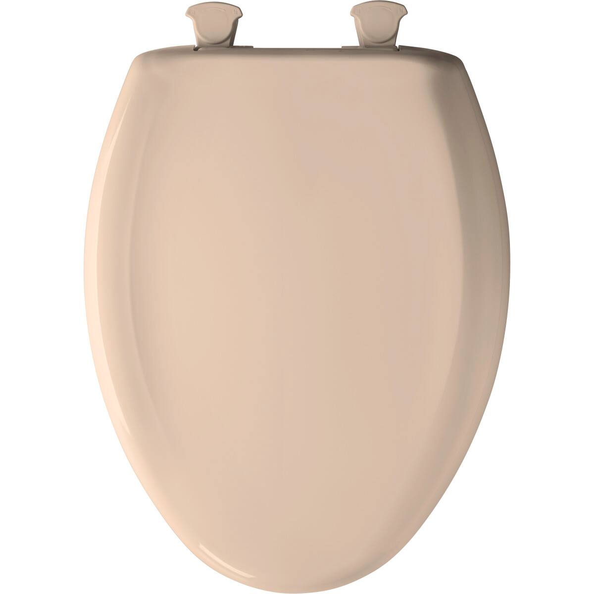 Angle. BEMIS - Bemis Elongated Plastic Toilet Seat in Desert Bloom Seat Fastening System, EasyClean and  WhisperClose Hinge - Desert Bloom.