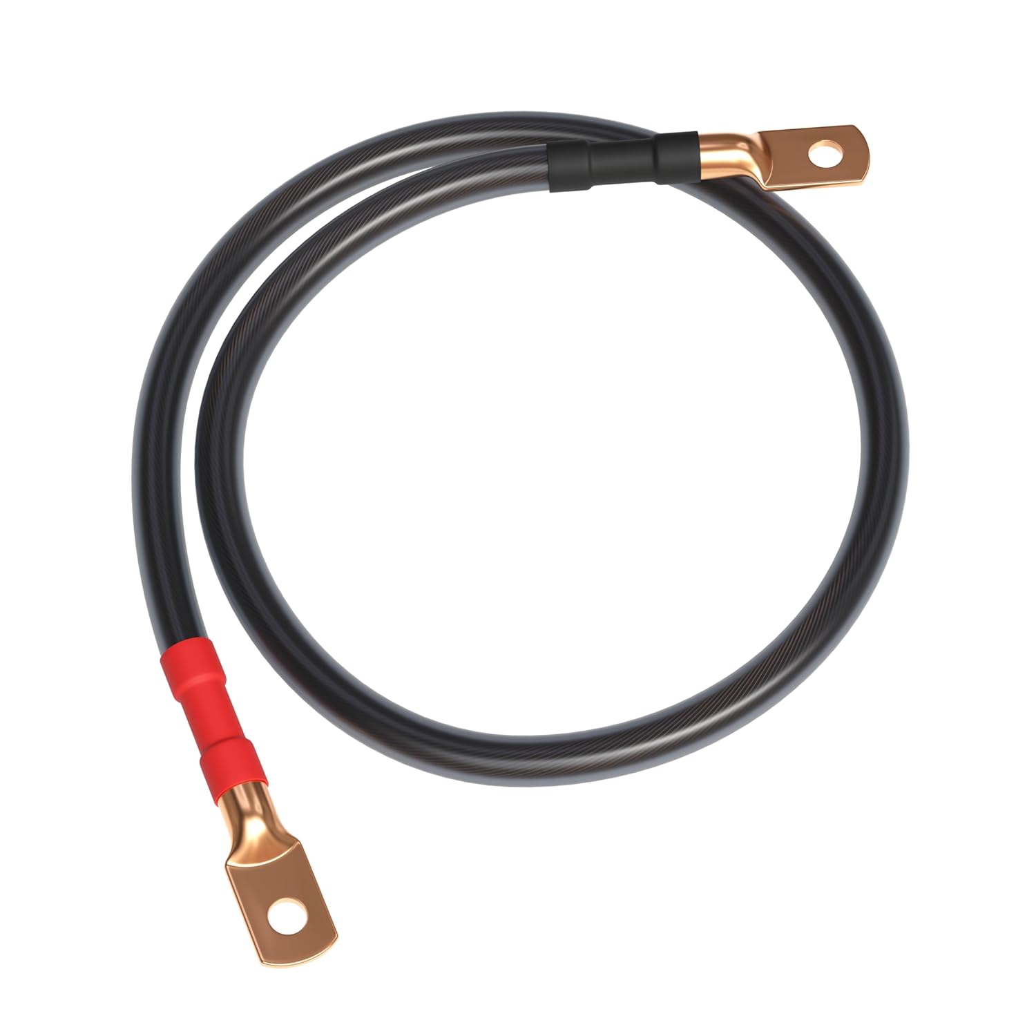 Angle. Cables Direct Online - 8 AWG Copper-Clad Aluminum Automotive Battery Cable 25FT Translucent Black Stranded Power/Ground Wire for Car Audio Amp - Black.
