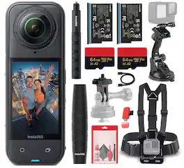Insta360 - X5 8K 360 Waterproof Action Camera | 1/1.28" Sensors, Replaceable Lenses, PureVideo AI + More