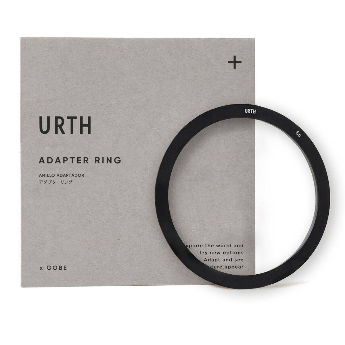 URTH  
URTH  
86  
ADAPTER RING  
ANILLO ADAPTADOR  
アダプターリング  
x GOBE  
explore the world and try new options  
Adapt and see future appear