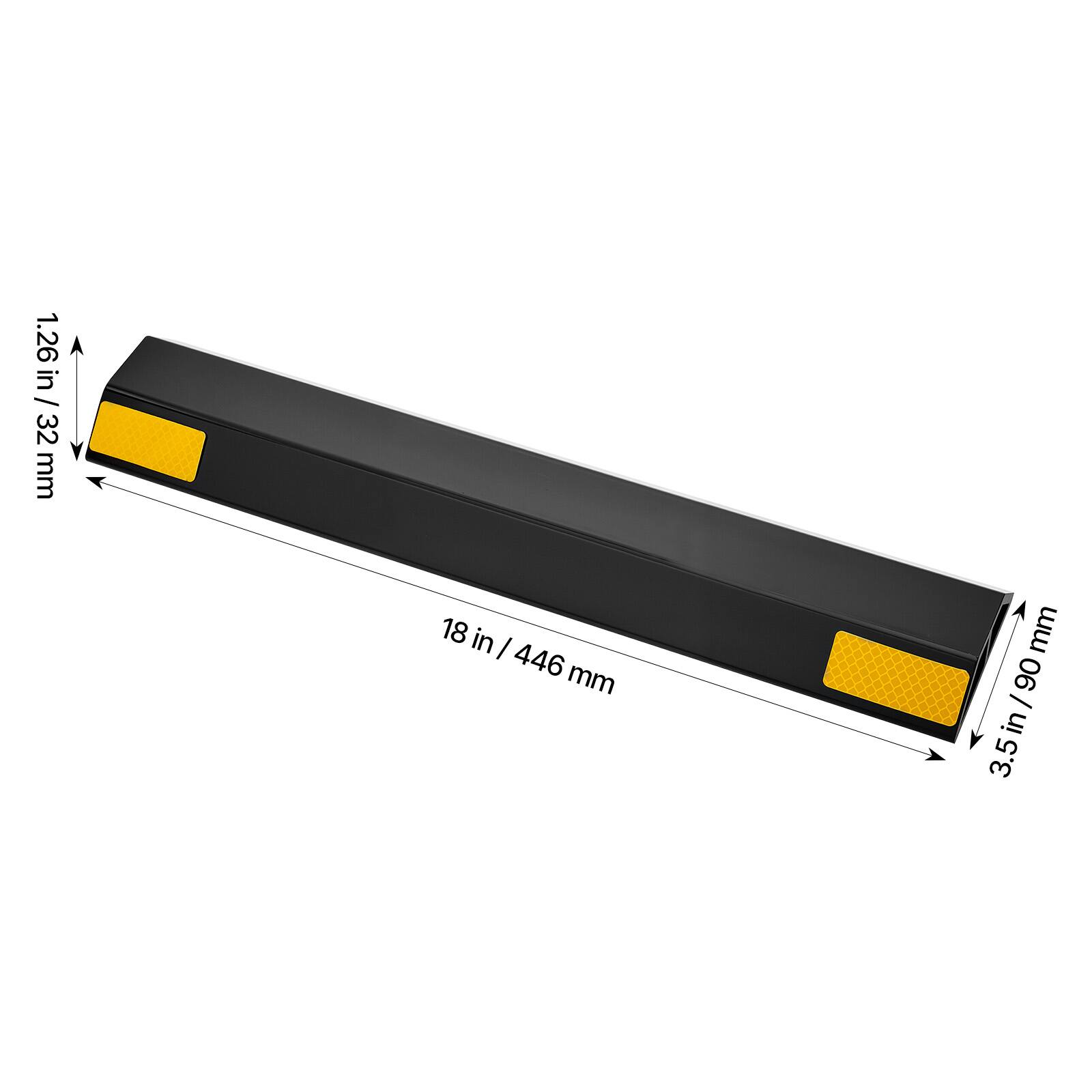 1.26 in / 32 mm  
18 in / 446 mm  
3.5 in / 90 mm