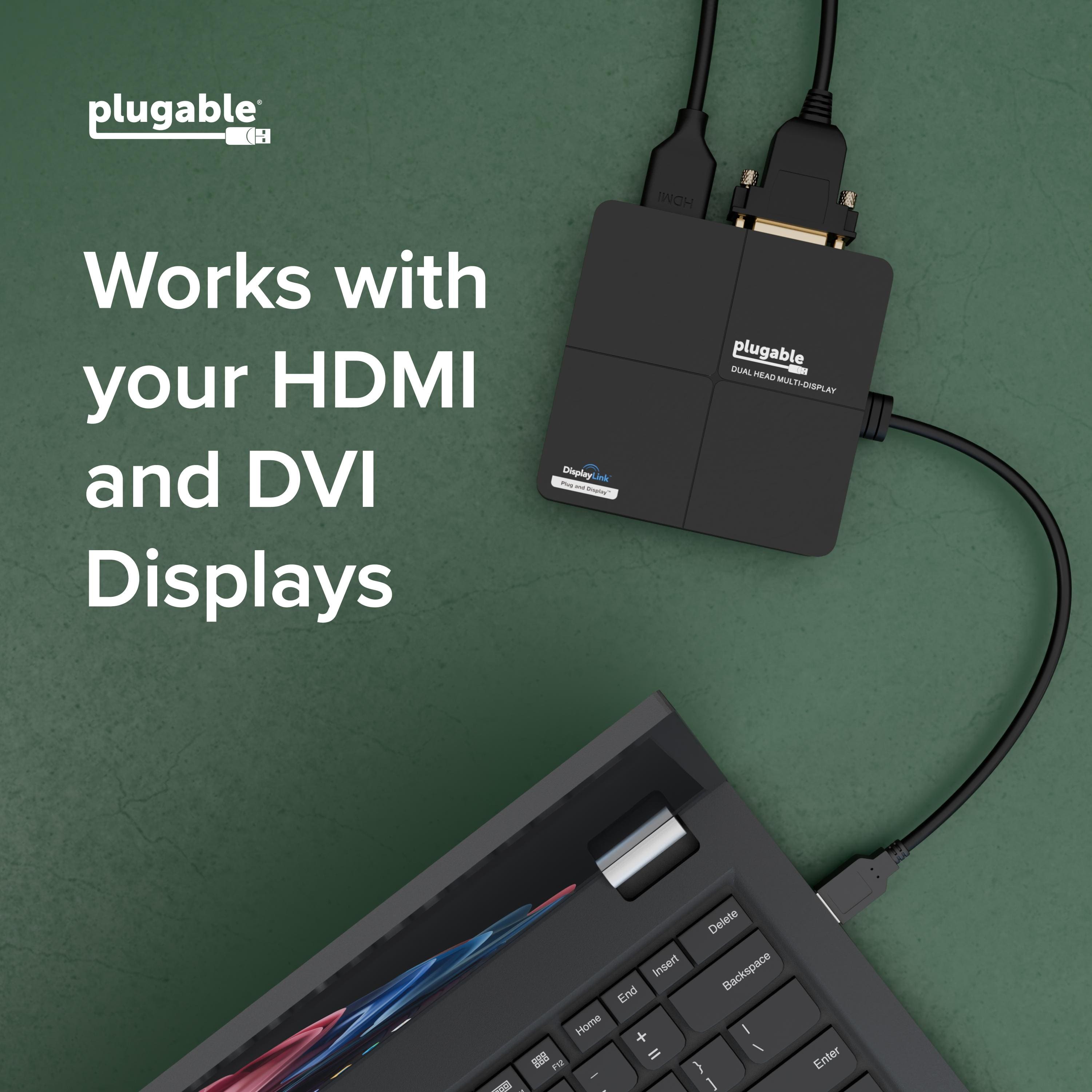 Plugable USB 3.0 Universal Mini Laptop Docking Station for Windows