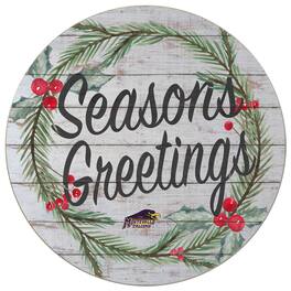 Jardine - Montevallo Falcons 20'' x 20'' Season's Greetings Circle - White