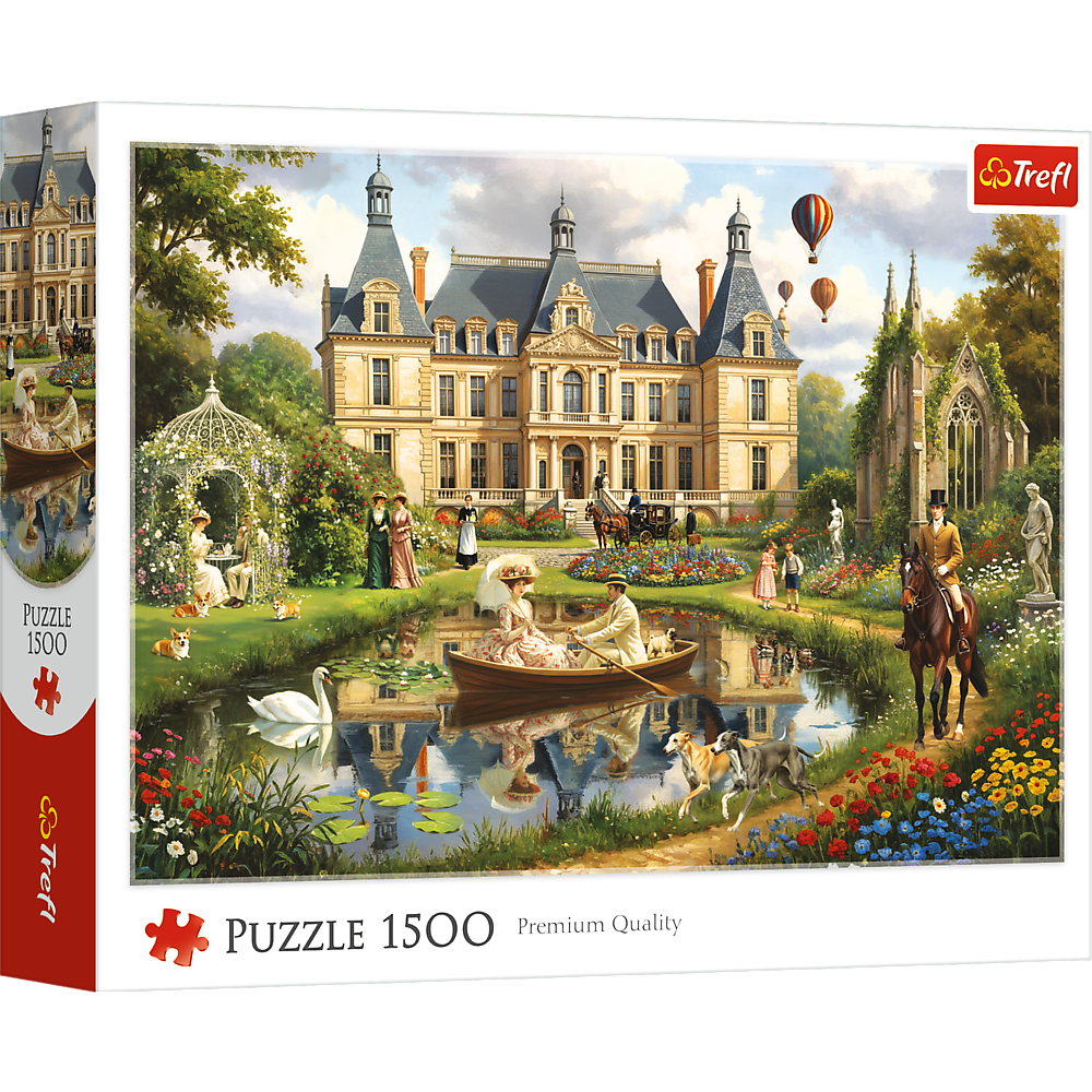 Trefl - Red Palace by the Water 1500 Piece Puzzle - Multicolor