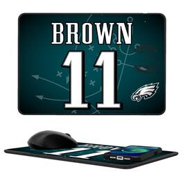 Keyscaper - A.J. Brown Philadelphia Eagles Wireless Charger and Mouse Pad - Black