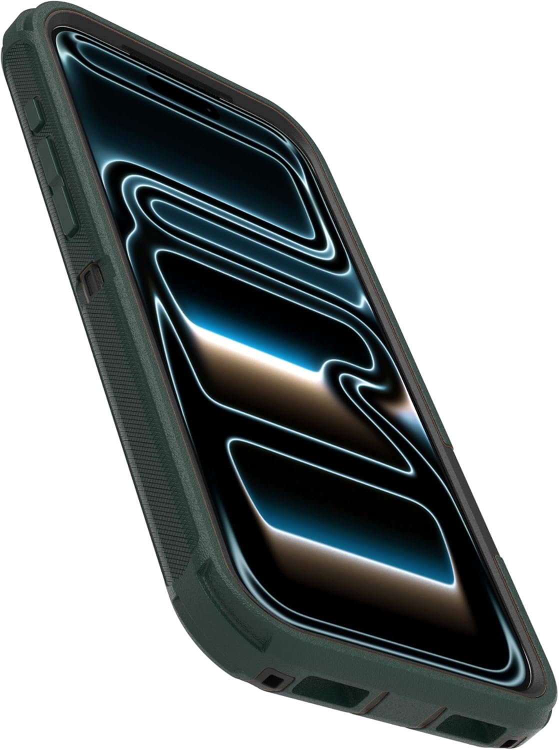 Back. OtterBox - OtterBox - Defender Series Pro Hard Shell for Apple iPhone 17 Pro - Roasted Cashew Mist (Green & Black).