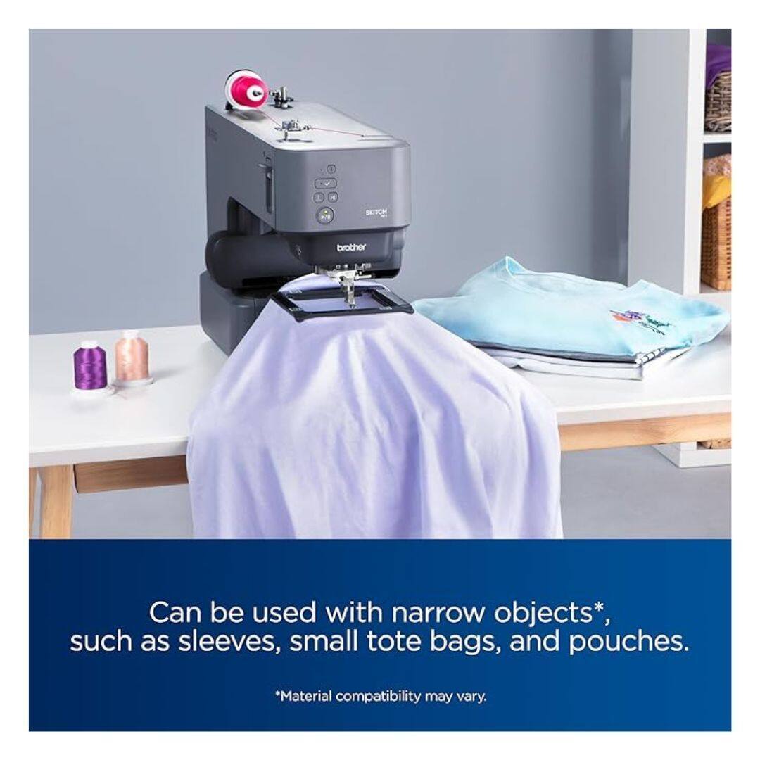 1.4 BKITCH brother Can be used with narrow objects*, such as sleeves, small tote bags, and pouches. *Material compatibility may vary.