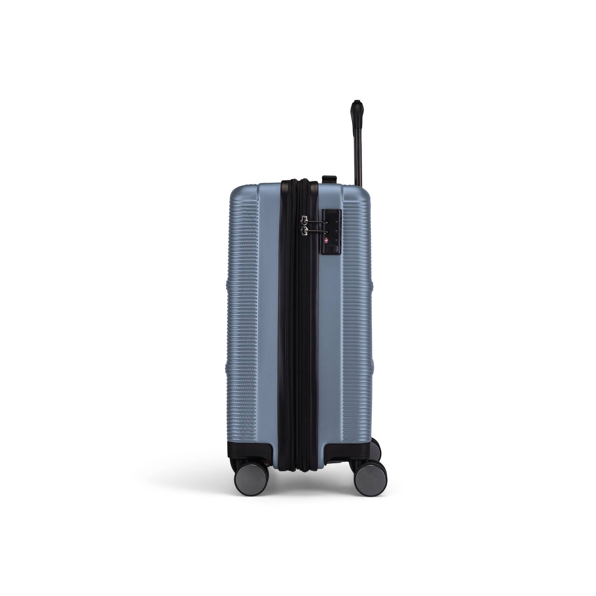 Left. Bugatti - Bugatti Brussel 3 Piece Hardside Luggage Set - STORMY.