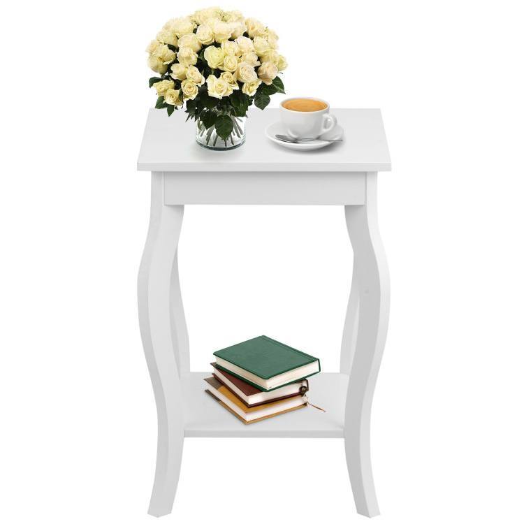 Back. Hivvago - Hivvago Stylish Nightstand End Table - Set of 2 - White.