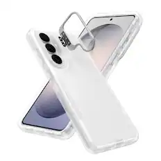 Front. Dteck - For Samsung Galaxy A37 5G/A36 5G/A56 Rugged Case, Heavy Duty Dual Layer Shockproof Lens Kickstand Drop Protection Cover - Clear.
