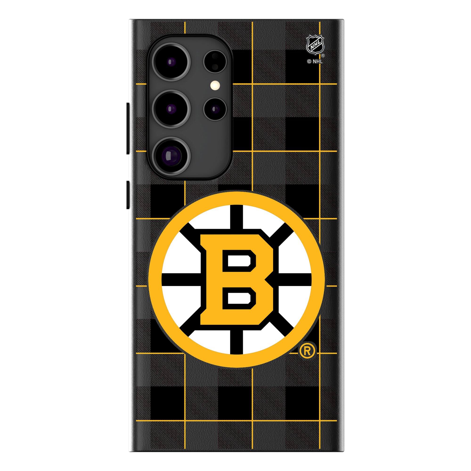 Keyscaper - NHL - Boston Bruins - Plaid Galaxy Magnetic Bump Case - S24 - Black price history on PriceWatchPro