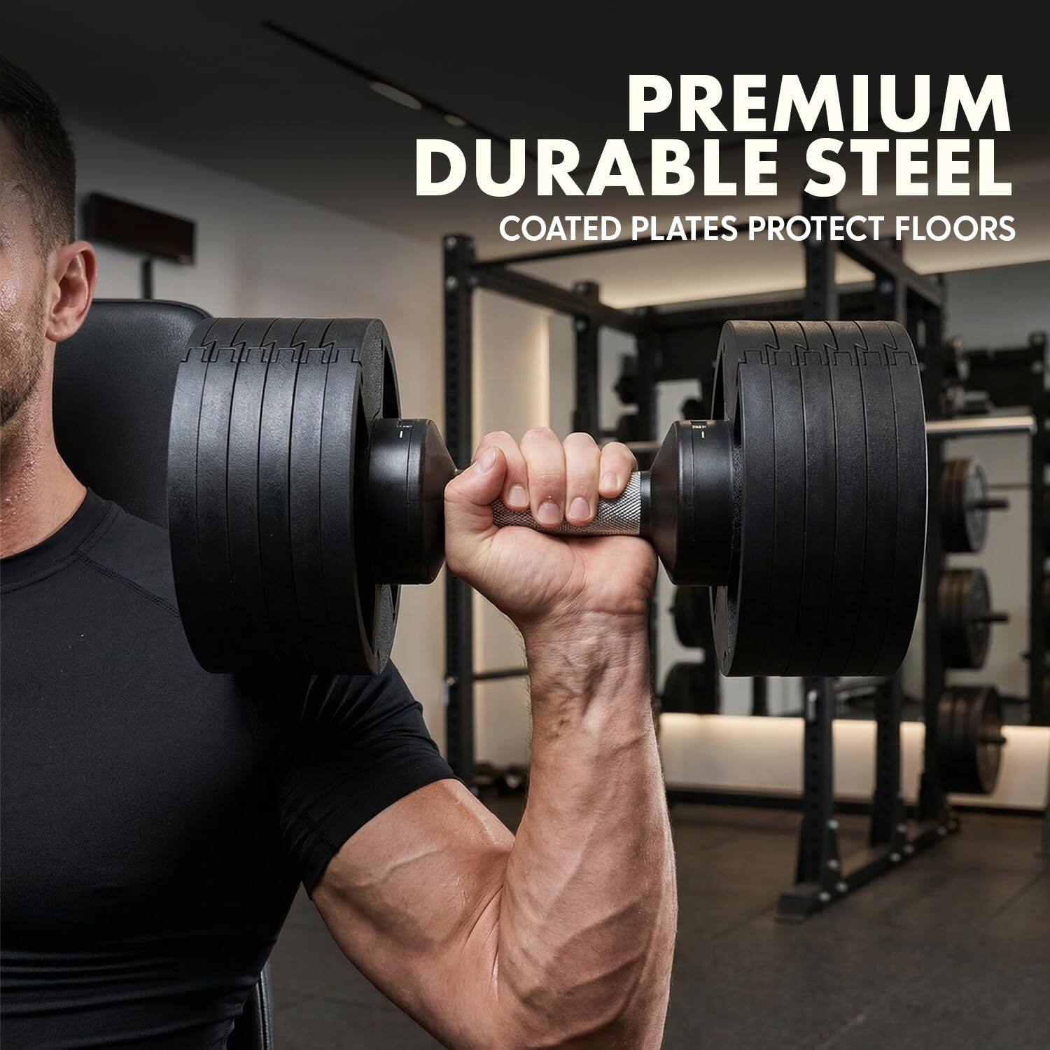 PREMIUM DURABLE STEEL  
COATED PLATES PROTECT FLOORS