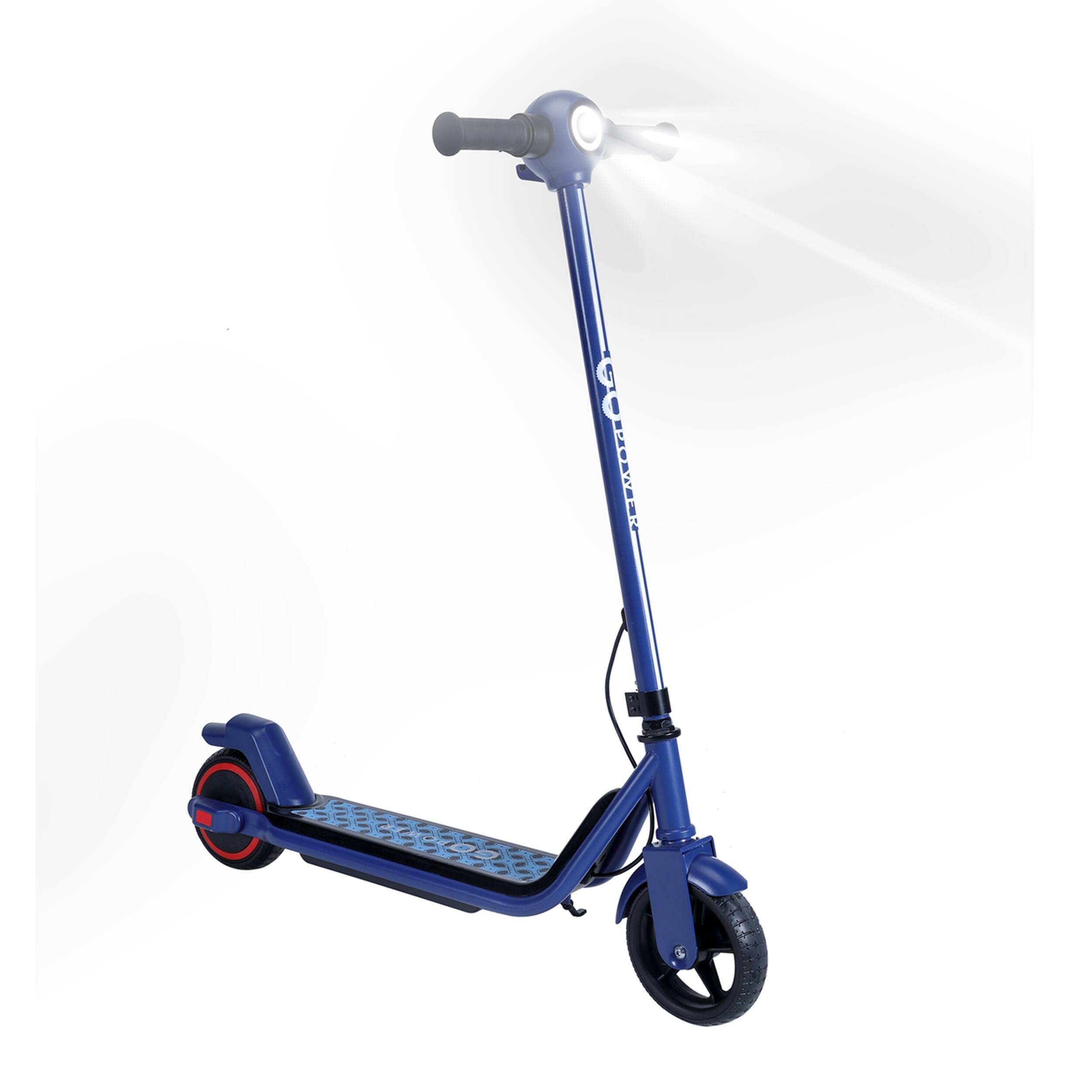 Angle. GoPowerBike - GoPowerBike GoGlide E-Scooter with 10 MPH Max Speed & 130W Motor - Blue.